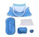 Travel Portable Foldable Baby Crib Bed Play Tent, Blue