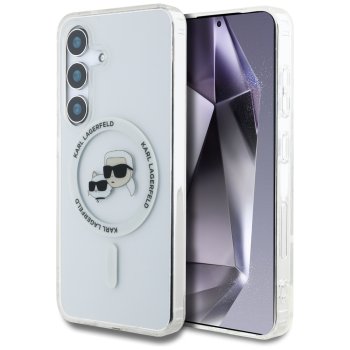 Karl Lagerfeld Button Karl & Choupette Heads MagSafe Case for Samsung Galaxy S25 White