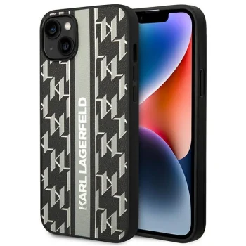 Karl Lagerfeld Monogram Stripe hard case for iPhone 14 6.1", grey