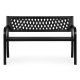 MultiGarden Garden Bench with Openwork Backrest, 120x50 cm, Black