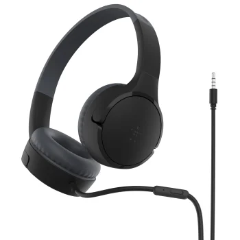 Belkin SoundForm Mini Wired Kids On-Ear Headphones, Black