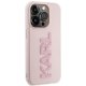 Karl Lagerfeld iPhone 15 Pro Case 3D Logo Glitter, Pink