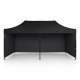 Plonos Garden Pavilion with 3 Walls 3x6m Black