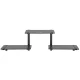 Maclean MC-974 3-Level Modular Wall Shelves, Black