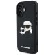 Karl Lagerfeld 3D Rubber Double Heads vāciņš Apple iPhone 16, Melns