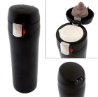 Thermal Mug Bottle Thermos Flask for Hiking Picnic 450ml, Black