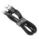 Baseus Cafule Cable Nylon Braided USB / Lightning QC3.0, 2A, 3M, Black-Gray