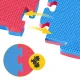4FIZJO Foam Puzzle Gym Mat 100×100 cm Floor Protector, red/blue