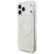 Guess IML Flowers Allover MagSafe Case for iPhone 18 Pro Max / 17 Pro Max with Pearl Strap, White