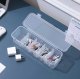 Cable Organizer Box with 5 Compartments for Wires, Transparent