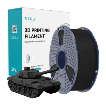 Sunlu PLA+ High-Speed 3D Printer Filament 1.75mm, Black