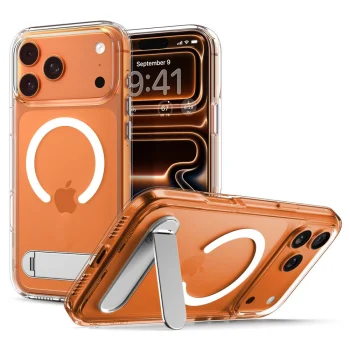 Spigen Ultra Hybrid S Mag Case for iPhone 17 Pro, Clear/White