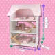 Bakalu Large Wooden Dollhouse with 3 Floors and Furniture