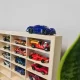 Kruzzel 20233 Wooden Toy Car Display Shelf, 80 Compartments, Pine