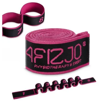 4Fizjo 416 Gymnastic Stretching Band 90 cm, Black/Pink