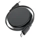 Acefast C13-03 Retractable USB-C to USB-C Cable 60W, 0.8m, Black
