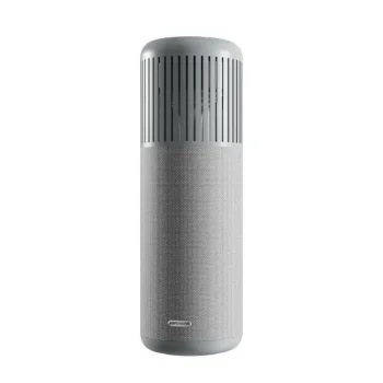 Hifuture Wedge Bluetooth Speaker with Reading Lamp, Silver/White