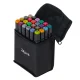 Double-Sided Alcohol Markers in Case with Stand, 24 pcs