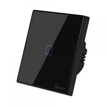 Sonoff TX T3EU1C Smart Touch Light Switch, 1-Gang, Wi-Fi, RF, Black