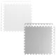 Ricokids 738231 Large Foam Puzzle Play Mat, 180x180 cm, 9 Pcs, White/Gray