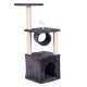 Petsi Cat Tree Condo with Scratching Posts, 94 cm Multi-Level Activity Tower, gray