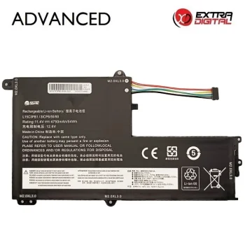Laptop Battery Lenovo L15C3PB1, 4750mAh, 11.4V, Extra Digital Advanced