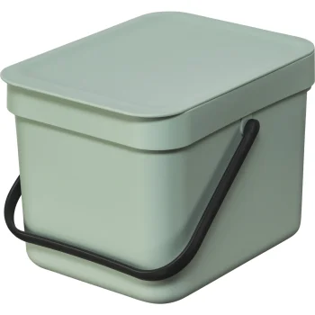 Brabantia Sort & Go Waste Bin, 6 L, Jade Green