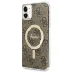 Apple iPhone 11 6.1\'\' Guess 4G Print MagSafe Case Cover (GUBPN61H4EACSW) + Charger, Brown