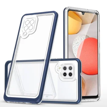 Clear Case for Samsung Galaxy A42 5G Hybrid Armor Clear 3 in 1, Blue