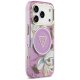 Guess IML Glitter Flowers Triangle MagSafe Phone Case Cover iPhone 17 Pro Max - Purple