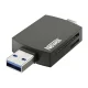 Newell OTG 4-in-1 3.0 Memory Card Reader and Hub, USB-A / USB-C, Graphite