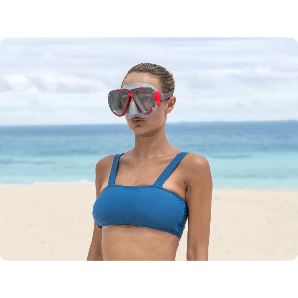 Diving Mask Bestway 22052 with UV Protection for Adults, red (0)