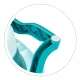 ECOTOYS Foldable Baby Bathtub with Heat-Sensitive Drain Plug, Blue