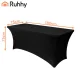 Stretch Banquet Table Cover 183x75x75cm Ruhhy, Black