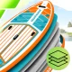 AquaPaddle Navigator Orange Green SUP Board, 355x82x15 cm, 200 kg