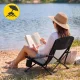 Mountain Goat Folding Beach Chair Low Camping Chair, Black