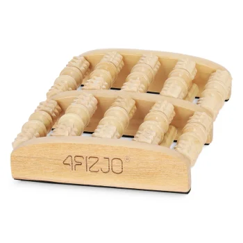 4Fizjo Profiled Wooden Foot Massager, Brown