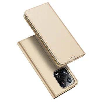 Dux Ducis Skin Pro Wallet Case for Xiaomi 13 Pro with Stand and Card Slot, Gold