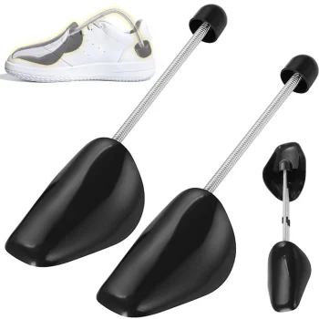 Spring Shoe Trees Anti-Crease Shoe Shapers, Size 41 - 46, Black, 2 Pack