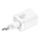 Baseus Super Si Pro Wall Charger 30W USB + USB Type C, White