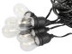 Dārza gaismas virtene ar 20 LED E27 spuldzēm 20m, silti balta