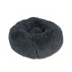 Plush Round Pet Bed for Dogs and Cats 100 cm, Dark Grey