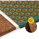 4FIZJO ECO Acupressure Mat with Pillow and Bag, Green/Gold