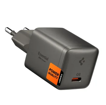 Spigen Essential EE301EU 30W 1-Port Wall Charger, Dark Grey