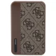 Guess Powerbank 5000mAh 15W 4G Leather Metal Logo, Brown