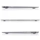 Tech-Protect SmartShell Case for MacBook Air 13 M2 / M3 (2022-2024), Clear-Glitter