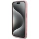 Guess iPhone 15 Pro Case Saffiano Iridescent Script, Pink