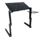 Metal Laptop Desk with Cooling Fan and Mouse Shelf