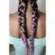 Kanekalon Synthetic Ombre Afro Braids for Hairstyles 60cm, Black-Pink
