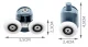 Shower Door Roller Wheels Set, 8 pcs, Plastic/Steel